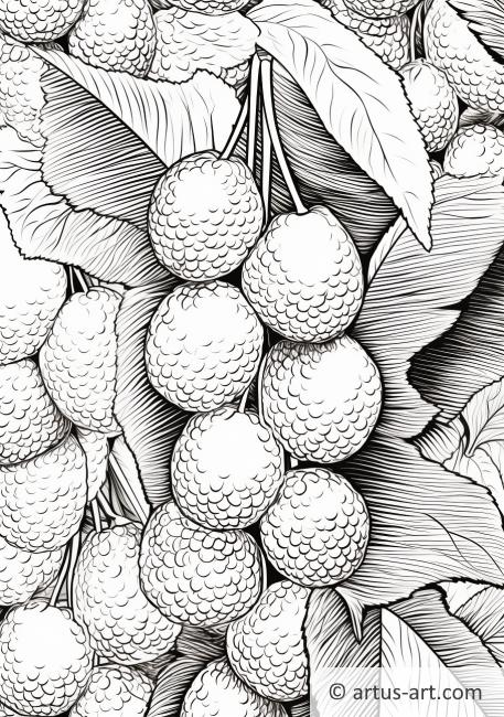 Lychee Orchard Coloring Page